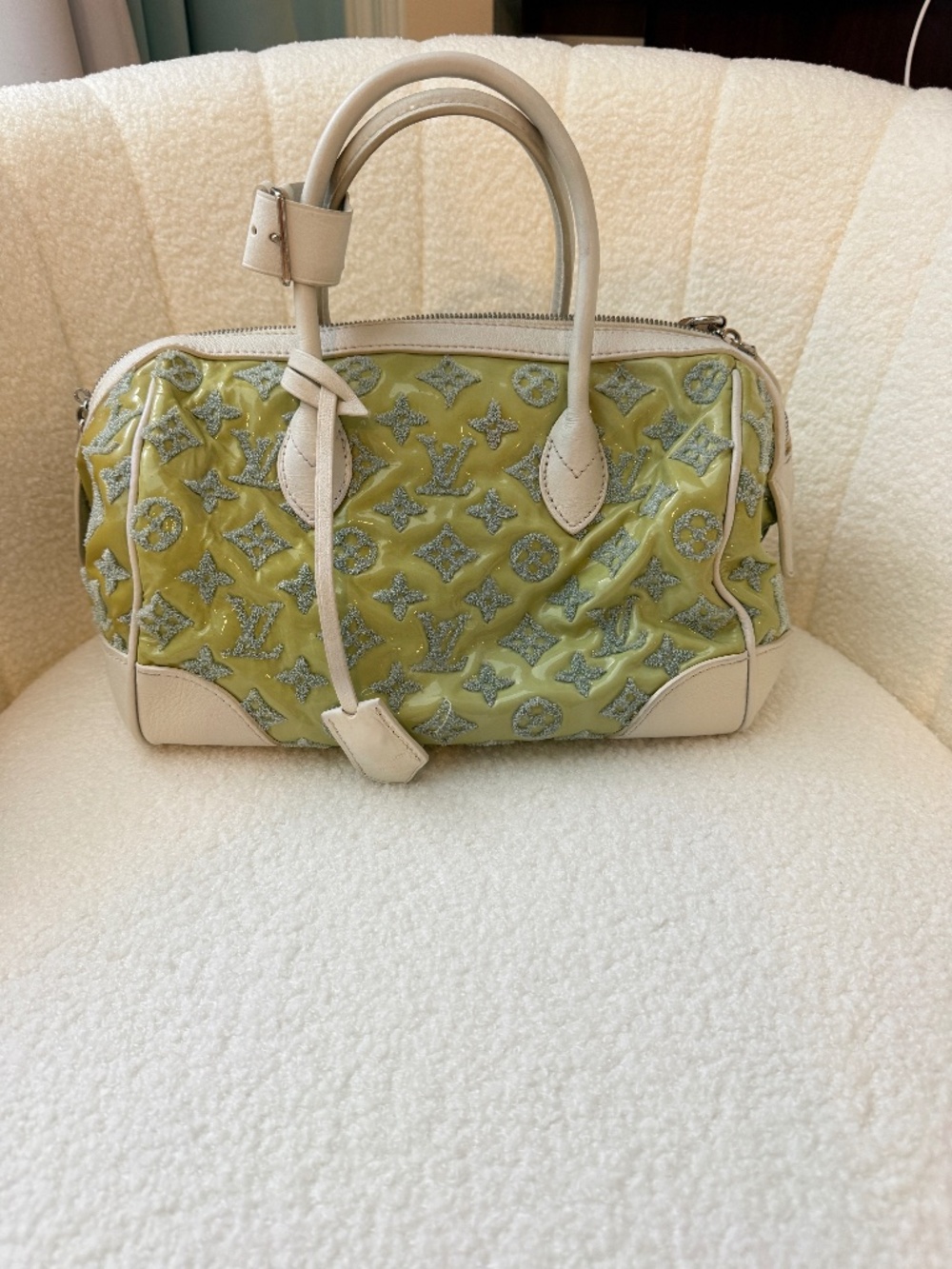 Louis Vuitton limited edition bouclettes speedy in green